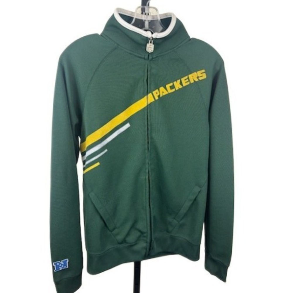 NFL Pro Line Green Bay Packers Track Jacket Jersey Men's Size‎ Small Vintage